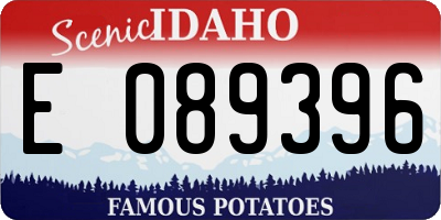 ID license plate E089396