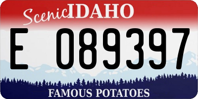 ID license plate E089397