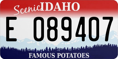 ID license plate E089407