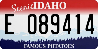 ID license plate E089414