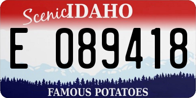 ID license plate E089418