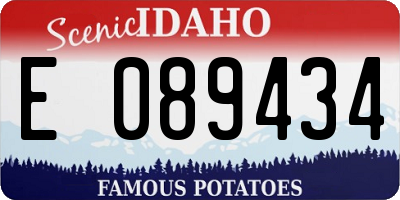 ID license plate E089434