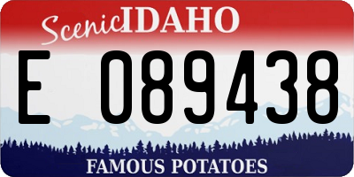 ID license plate E089438