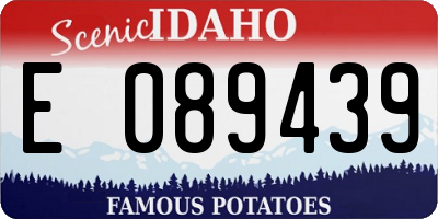 ID license plate E089439