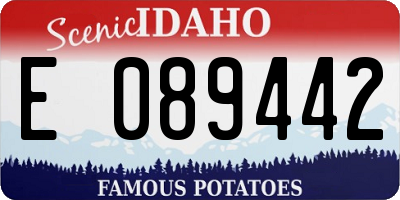 ID license plate E089442