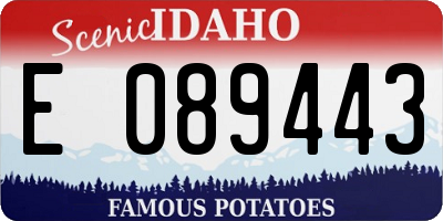 ID license plate E089443