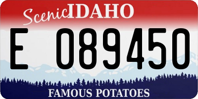 ID license plate E089450