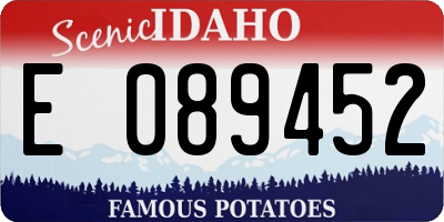 ID license plate E089452