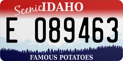 ID license plate E089463