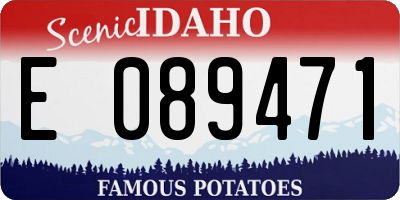 ID license plate E089471