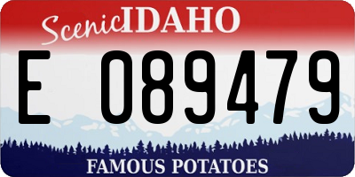 ID license plate E089479
