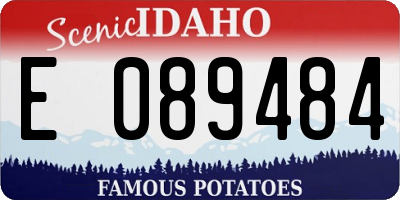 ID license plate E089484