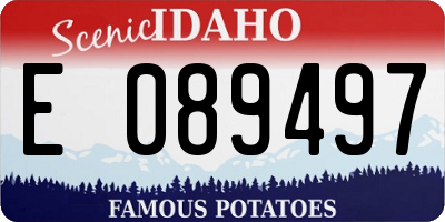 ID license plate E089497