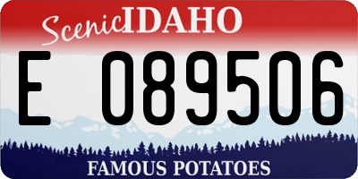 ID license plate E089506