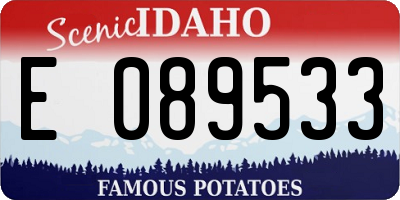 ID license plate E089533