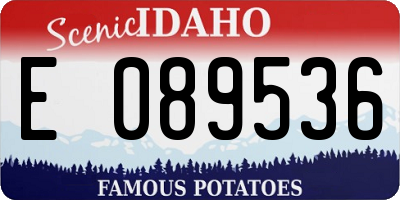 ID license plate E089536