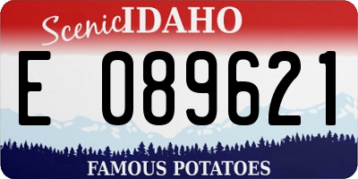 ID license plate E089621