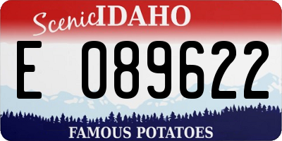 ID license plate E089622