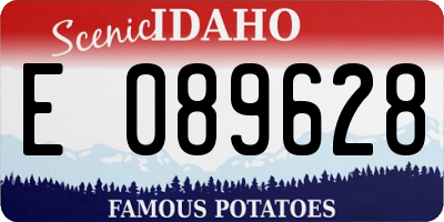 ID license plate E089628