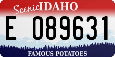 ID license plate E089631