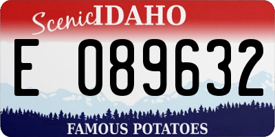 ID license plate E089632