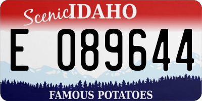 ID license plate E089644