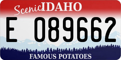 ID license plate E089662