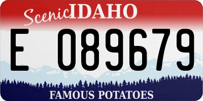 ID license plate E089679