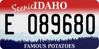 ID license plate E089680