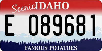 ID license plate E089681