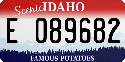ID license plate E089682