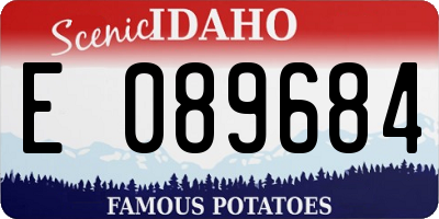 ID license plate E089684