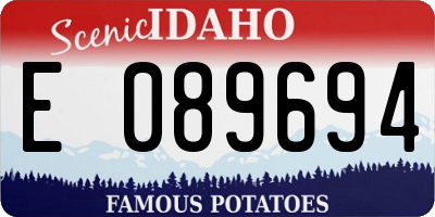 ID license plate E089694