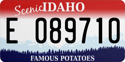 ID license plate E089710