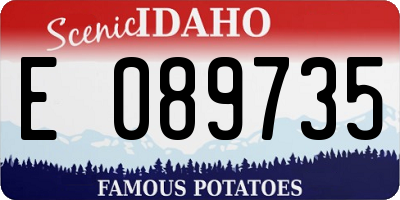 ID license plate E089735
