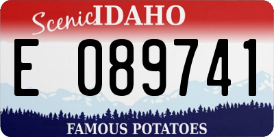 ID license plate E089741