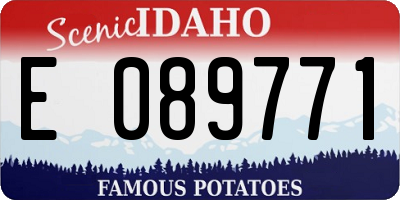 ID license plate E089771