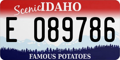 ID license plate E089786
