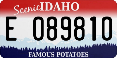 ID license plate E089810