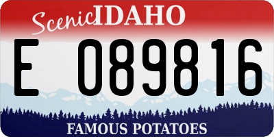 ID license plate E089816