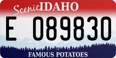 ID license plate E089830