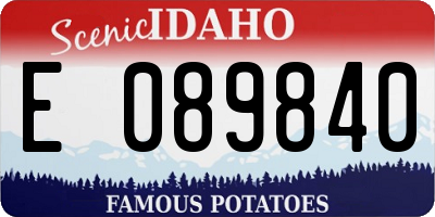 ID license plate E089840