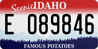 ID license plate E089846