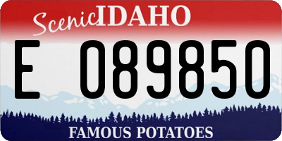 ID license plate E089850