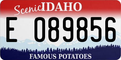 ID license plate E089856