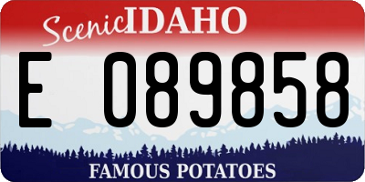 ID license plate E089858