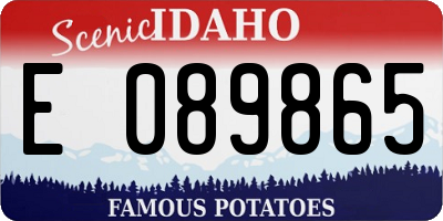 ID license plate E089865