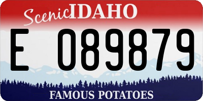 ID license plate E089879