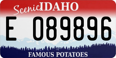 ID license plate E089896