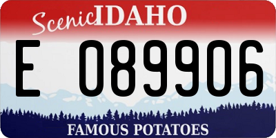 ID license plate E089906